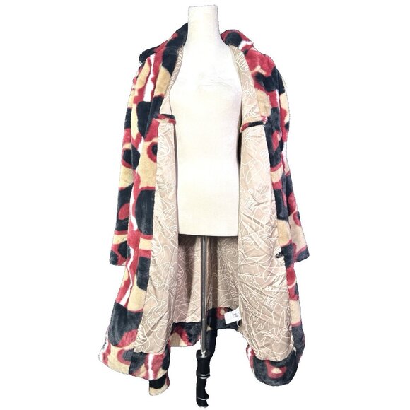 Rare Puma Oversized Faux Fur Madison Coat Jacket Animal Print Animal Print S - Picture 8 of 15